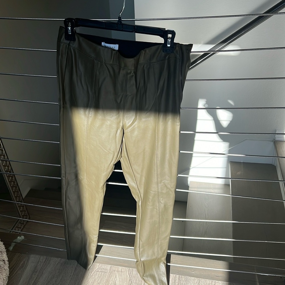 Top shop vegan leather leggings